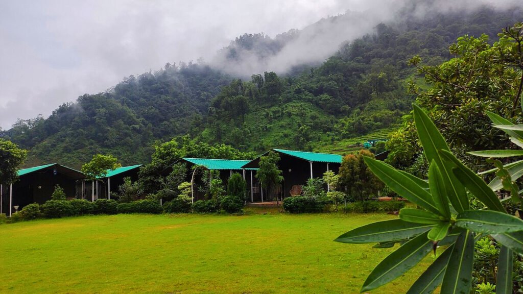 Camp Majestic Rishikesh misty mountain tents Uttarakhand